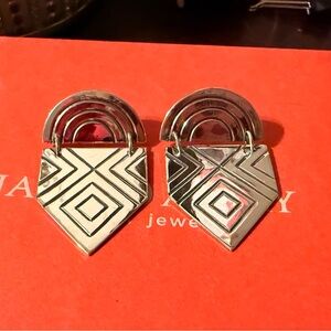 James Avery Retired Beautiful Geometric Sterling Silver Earrings